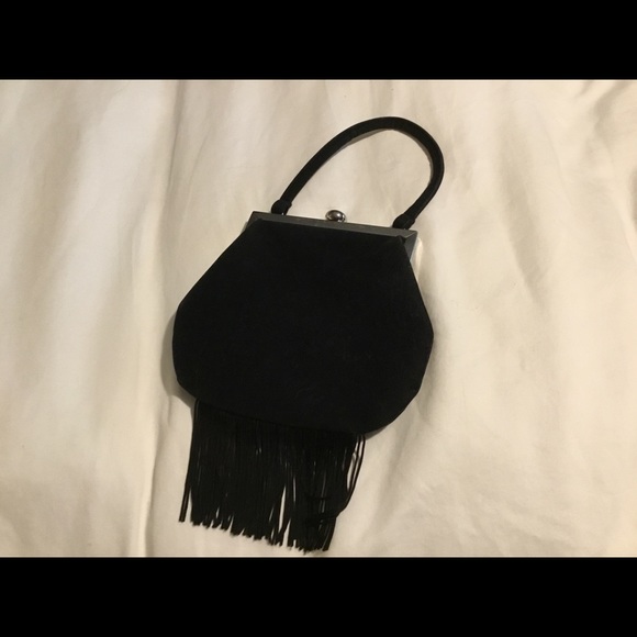 LOVELY BOHO BLACK EVENING BAG - Picture 8 of 8